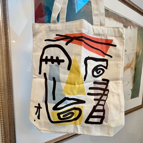 Modern Art Canvas Tote Bag - Picture 3 of 4